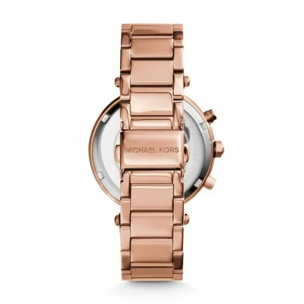 Michael Kors Women's Parker Rose Gold Round Stainless Steel Watch - MK5491