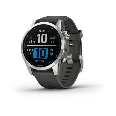 Garmin fenix 7S Multisport GPS Smartwatch (42mm) - Silver with Graphite Band