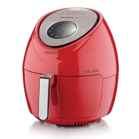 Kenwood - 5,5 Litre kHealthy Fry XXL Digital Air Fryer Red - HFP50.000RD - Red, Silver