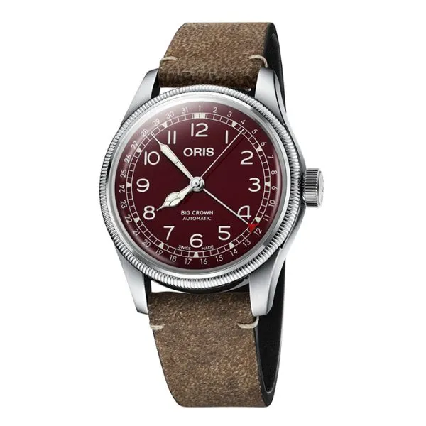 Oris Big Crown Pointer Date Red Dial Stainless Steel Watch