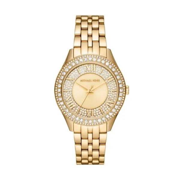 Michael Kors Harlowe Three-Hand Gold-Tone Stainless Steel Watch - MK4709