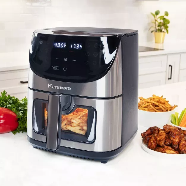 Kenmore 8qt Digital Air Fryer 12 Cooking Presets Stainless Steel