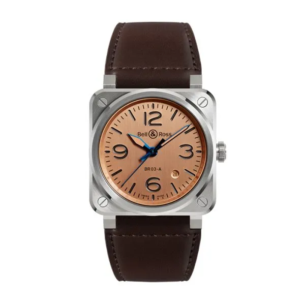 Bell & Ross BR03-A Beige Blue Steel 41mm Stainless Steel Watch