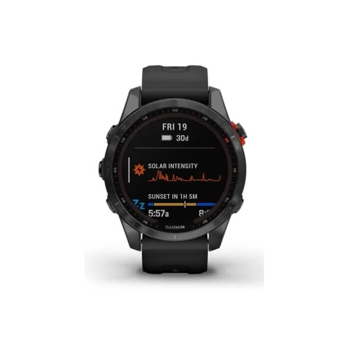 Garmin Fenix 7 Solar Smartwatch - Slate Grey With Black Band