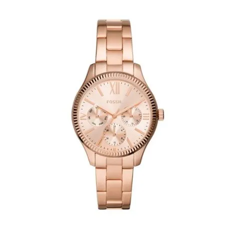 Fossil Rye Multifunction Rose Gold-Tone Stainless Steel Watch-BQ3691