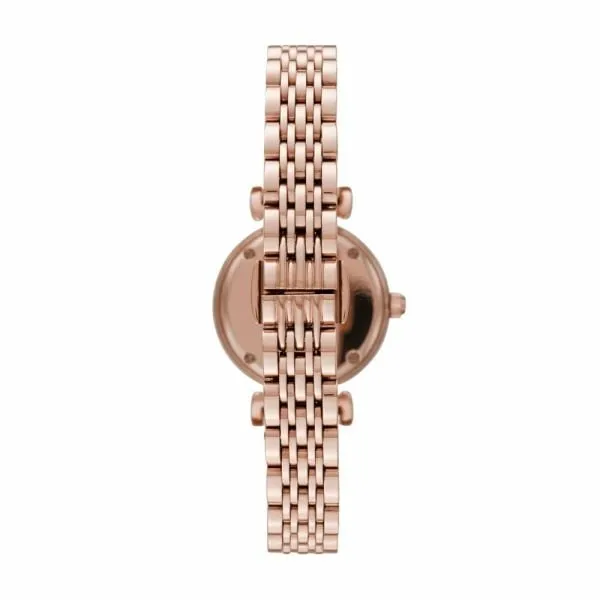 Emporio Armani Watches Women's Gianni T-Bar Rose Gold Round Stainless Steel Watch - AR11316