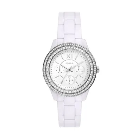 Fossil Stella Womens White Mixed Watch - ES5151