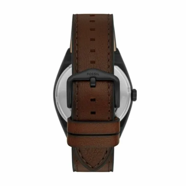 Fossil Men's Everett Automatic Dark Brown Eco Leather Watch - ME3207