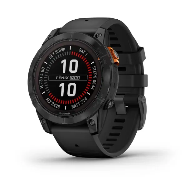 Garmin Fenix 7 Solar Smartwatch - Slate Grey With Black Band