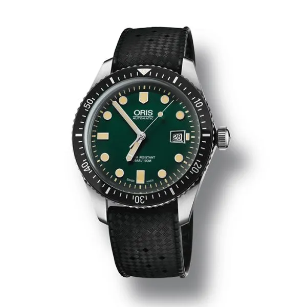 Oris Divers Sixty-Five Green Stainless Steel Watch