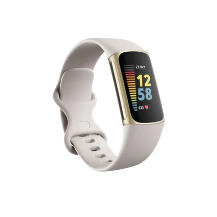 Fitbit Charge 5 Lunar White Soft Gold