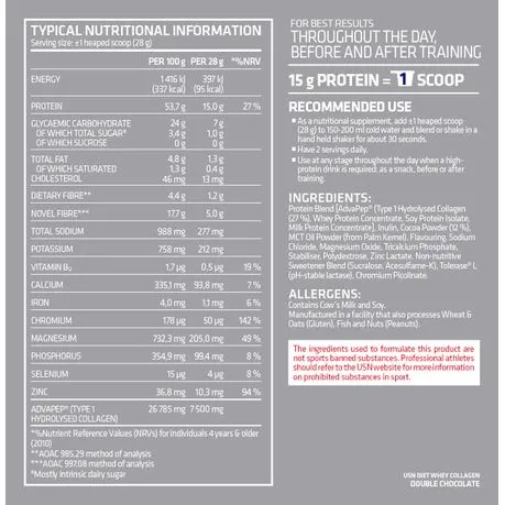 USN Diet Whey & collagen double chocolate