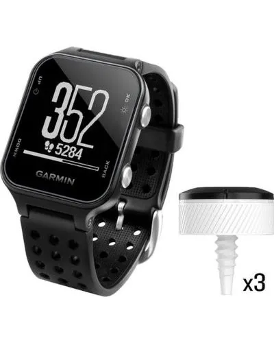 Garmin Approach S20 Smart Watch (Black) CT10 Bundle