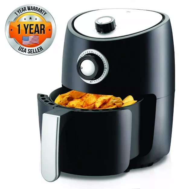 NutriChef 1000W 2QT Air Fryer (Black)