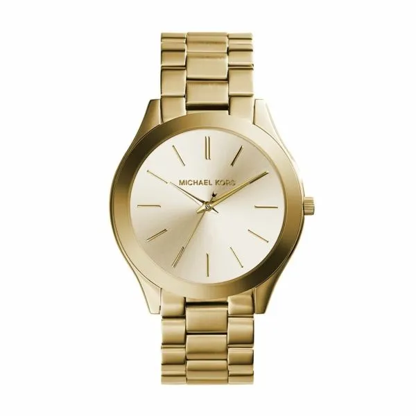 Michael Kors Women's Slim Runway Gold Round Stainless Steel Watch - MK3179