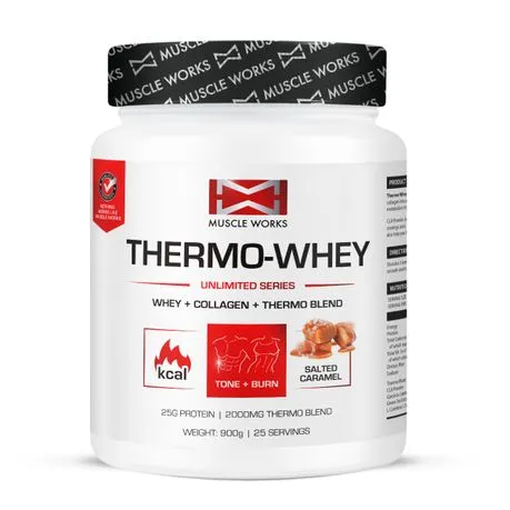 Muscle Works Thermo Whey 900g Salted Caramel