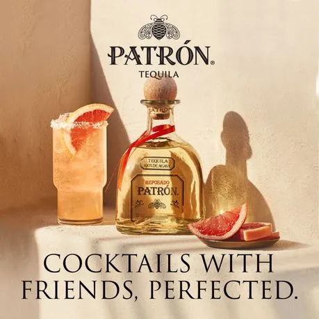 PATRON Reposado Premium Tequila, 40% ABV, 750ml