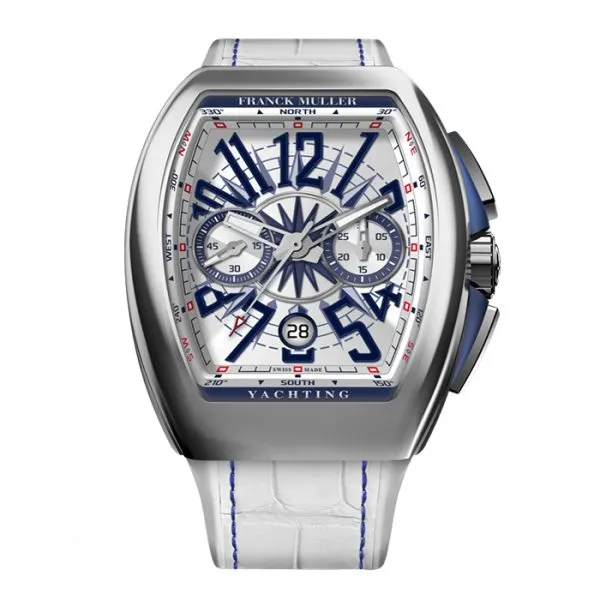 Franck Muller Vanguard Yachting Blue & White Stainless Steel Watch