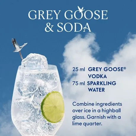 GREY GOOSE Premium French Vodka, 43% ABV, 750ml