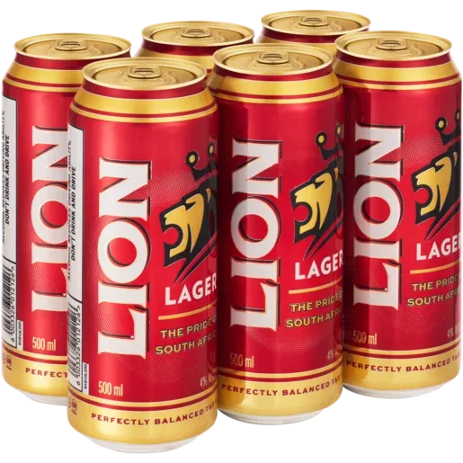 Lion Lager Beer Cans 6 x 500ml