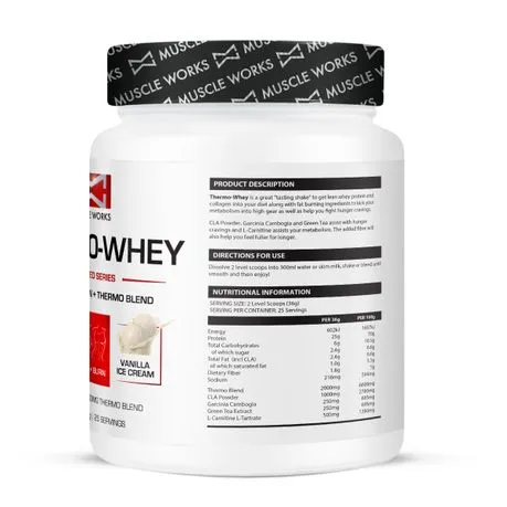 Muscle Works Thermo Whey 900g Vanilla Ice Cream