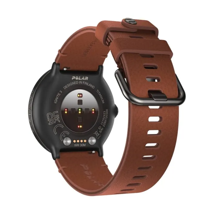 Polar Ignite 3 Titanium Leather Fitness Watch | PLU1172014