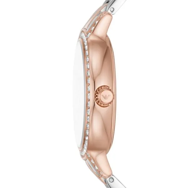 Emporio Armani Women's Three-Hand, Rose Gold-Tone Least 50% Recycled Stainless Steel Watch - AR11499