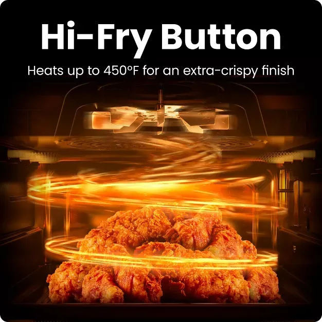 Chefman TurboFry Touch Easy-View Air Fryer w/ 4 Cooking Presets and 450F Hi-Fry Button - Black