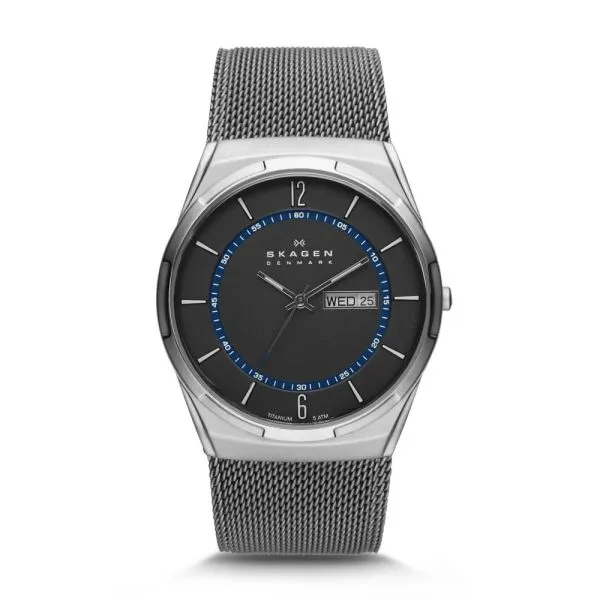 Skagen Men's Melbye Gray Round Stainless Steel Mesh Watch - SKW6078