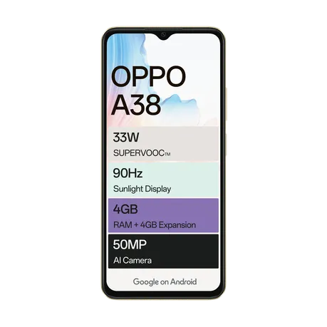 OPPO A38 128GB LTE Dual Sim - Glowing Gold