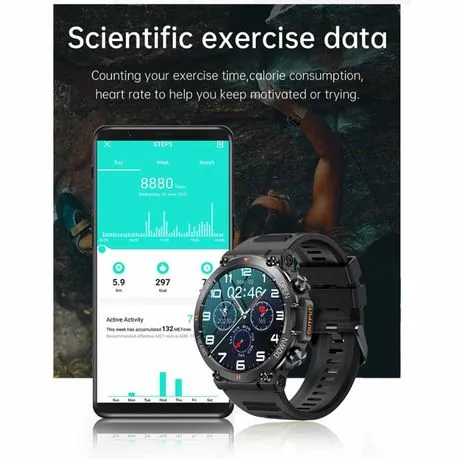 FocusFit K56 Smartwatch Fitness Tracker With Silicone Strap