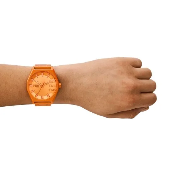 Diesel Men's Scraper Three-Hand, Orange Aluminum Watch - DZ2209