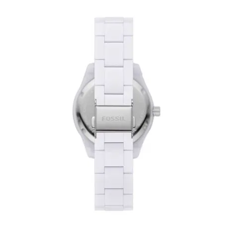 Fossil Stella Womens White Mixed Watch - ES5151