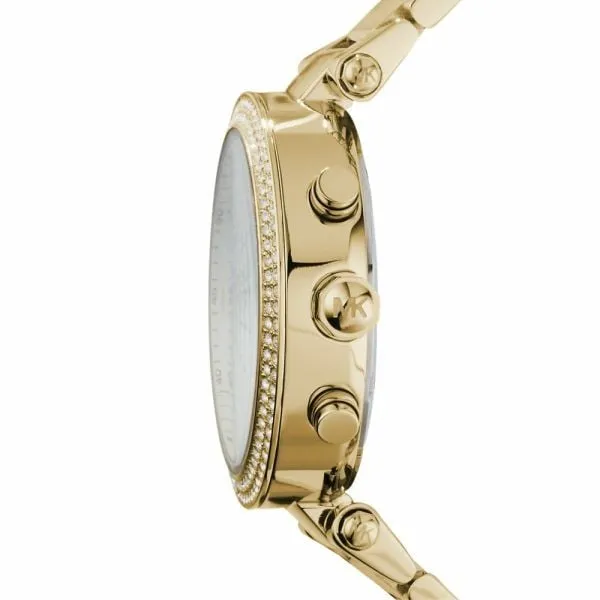 Michael Kors Women's Parker Gold Round Stainless Steel Watch - MK5354