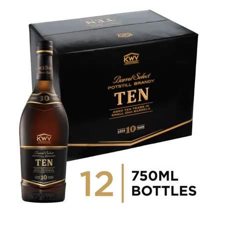 KWV - 10 Year Old Brandy - Case 12 x 750ml