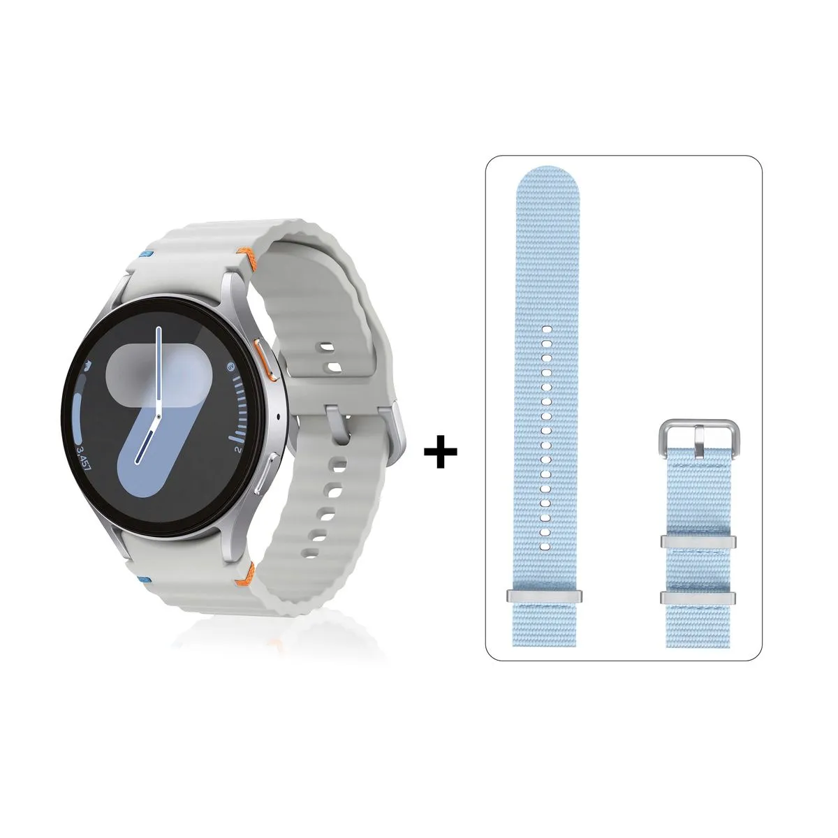 Galaxy Watch7 44mm BT Silver +Blue Strap