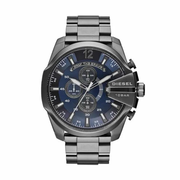 Diesel Men's Mega Chief Gunmetal Round Stainless Steel Watch - DZ4329