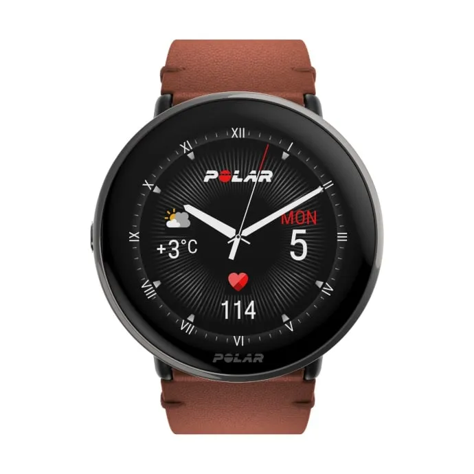 Polar Ignite 3 Titanium Leather Fitness Watch | PLU1172014