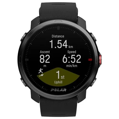 Polar Grit X Black/ Silver Smart Watch M/L