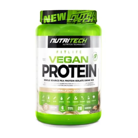 Nutritech 100% Vegan Protein Naturally Unflavoured - 908g