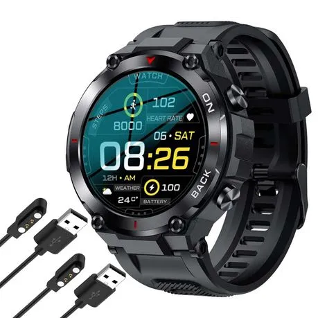 FocusFit K37 1.32" GPS Military Sports Smartwatch for Android & iOS