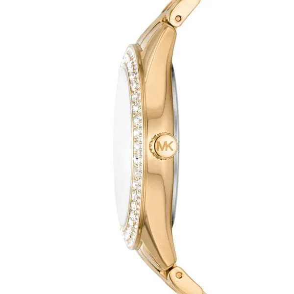 Michael Kors Harlowe Three-Hand Gold-Tone Stainless Steel Watch - MK4709