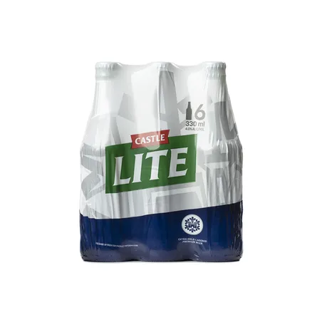 Castle Lite Premium Lager Beer 24 x 330ml Bottles