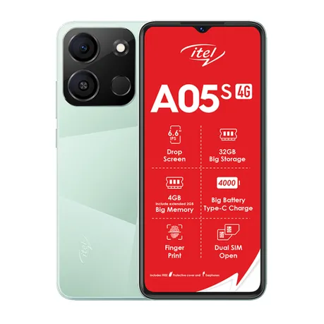 Itel A05s 4G Dual Sim 32GB Vodacom Network Locked - Green