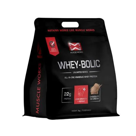 Muscle Works Whey-Bolic 3kg Chocolate Ice Cream