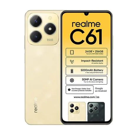 Realme C61 4G Dual Sim 256GB - Gold