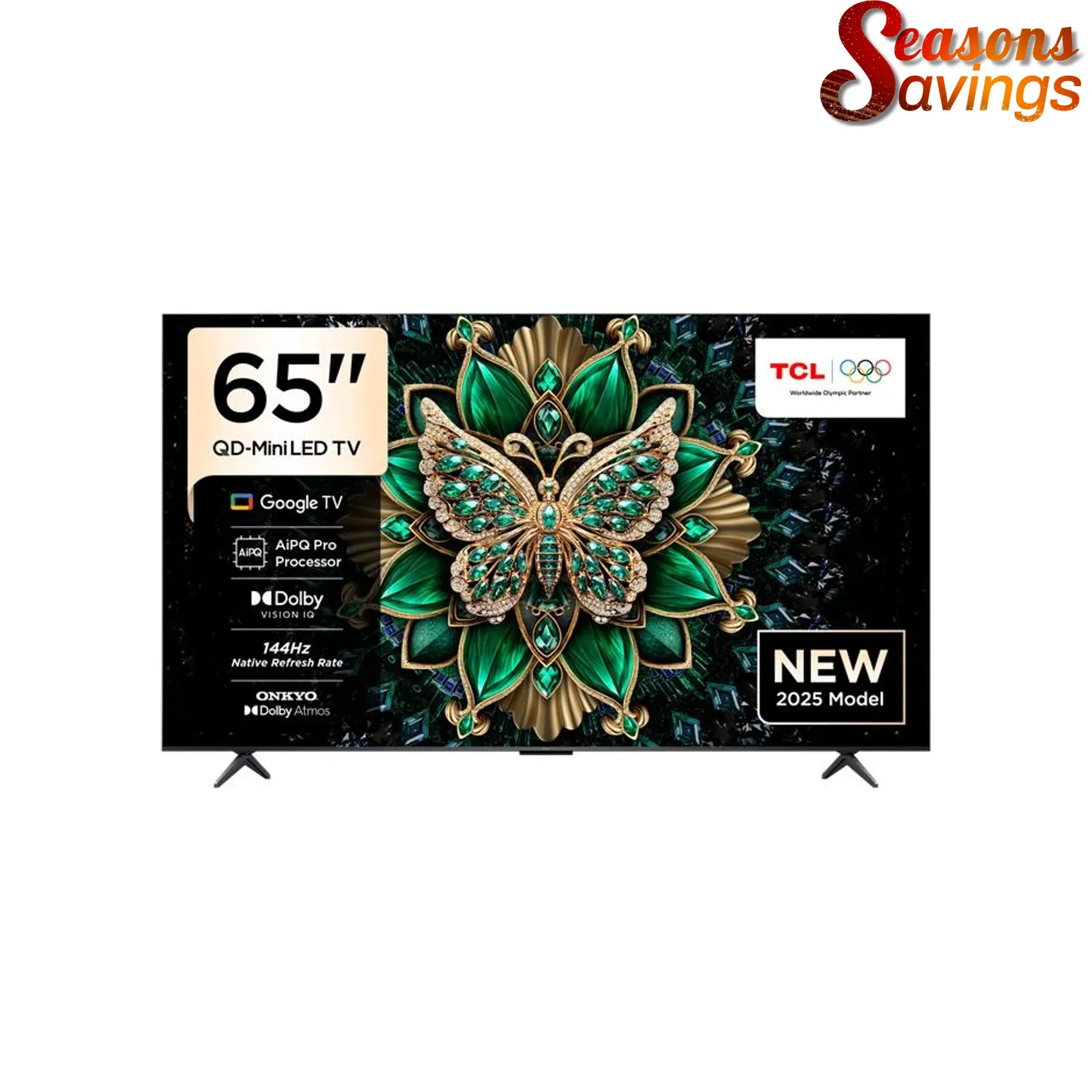 TCL 65-INCH 65C6K MINI LED 4K GOOGLE TV 144HZ + FREE ONLINE VOUCHER