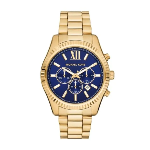 Michael Kors Lexington Chronograph Gold-Tone Stainless Steel Watch - MK9153