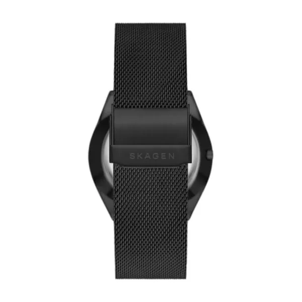 Skagen Men's Grenen Solar-Powered Midnight Stainless Steel Mesh Watch - SKW6837