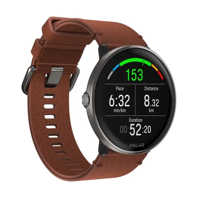 Polar Ignite 3 Titanium Leather Fitness Watch | PLU1172014